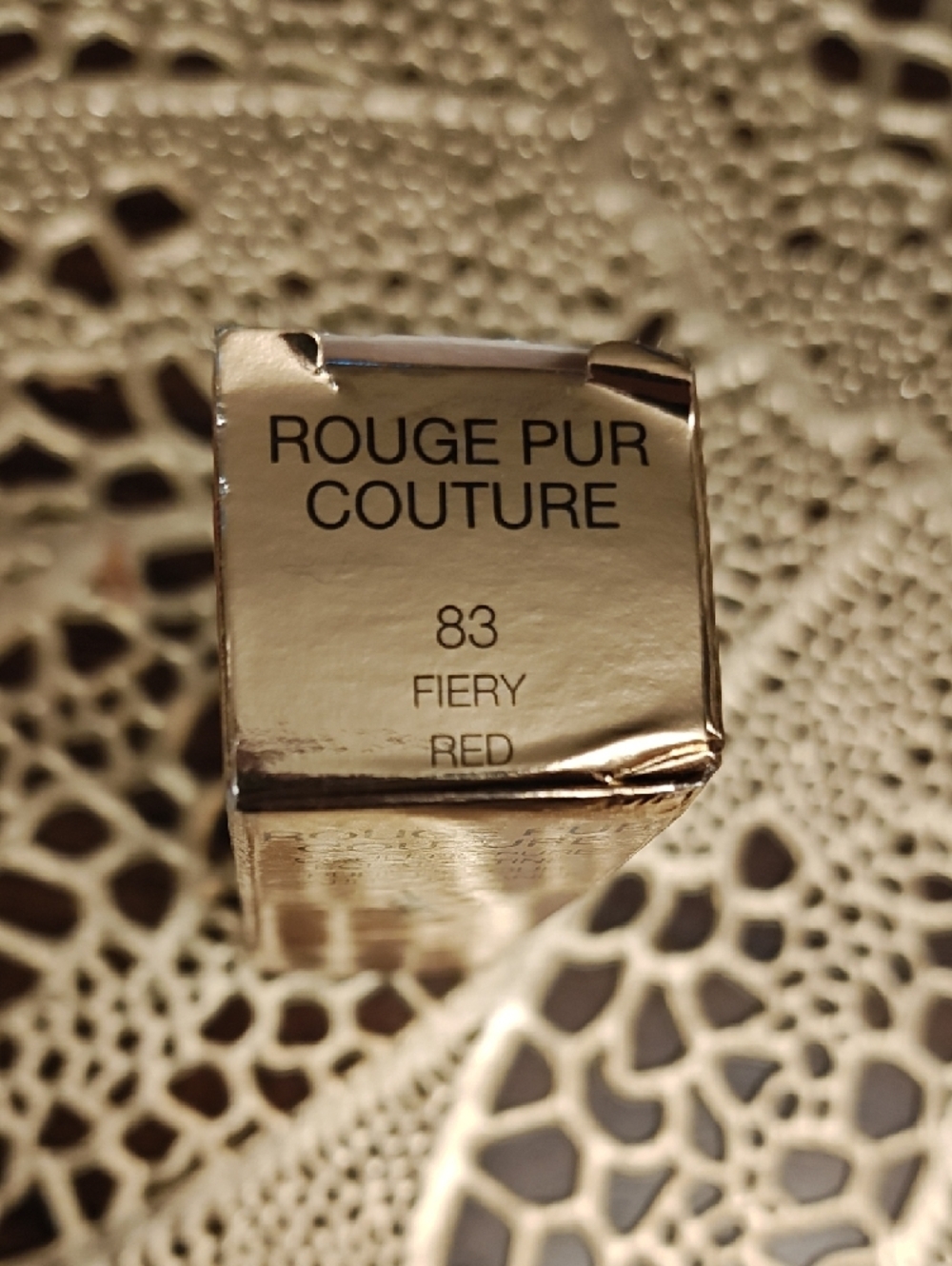 Yves Saint Laurent Gold Metallic Lipstick Case - Picture 4 of 4